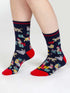 Thought Christmas Pet Organic Cotton Sock Navy 4-7