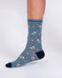 Thought Woodpecker Organic Cotton Crew Socks Blue Multi 7-11