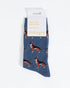 Thought Doggy Bamboo Crew Socks Blue/German Shepard 7-11