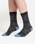 Thought Pattereded Wool Crew Socks Black 7-11