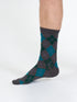 Thought Argyle Bamboo Print Crew Socks Grey 7-11