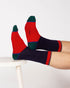 Thought Block Colour Walker Crew Socks Red/Navy 7-11