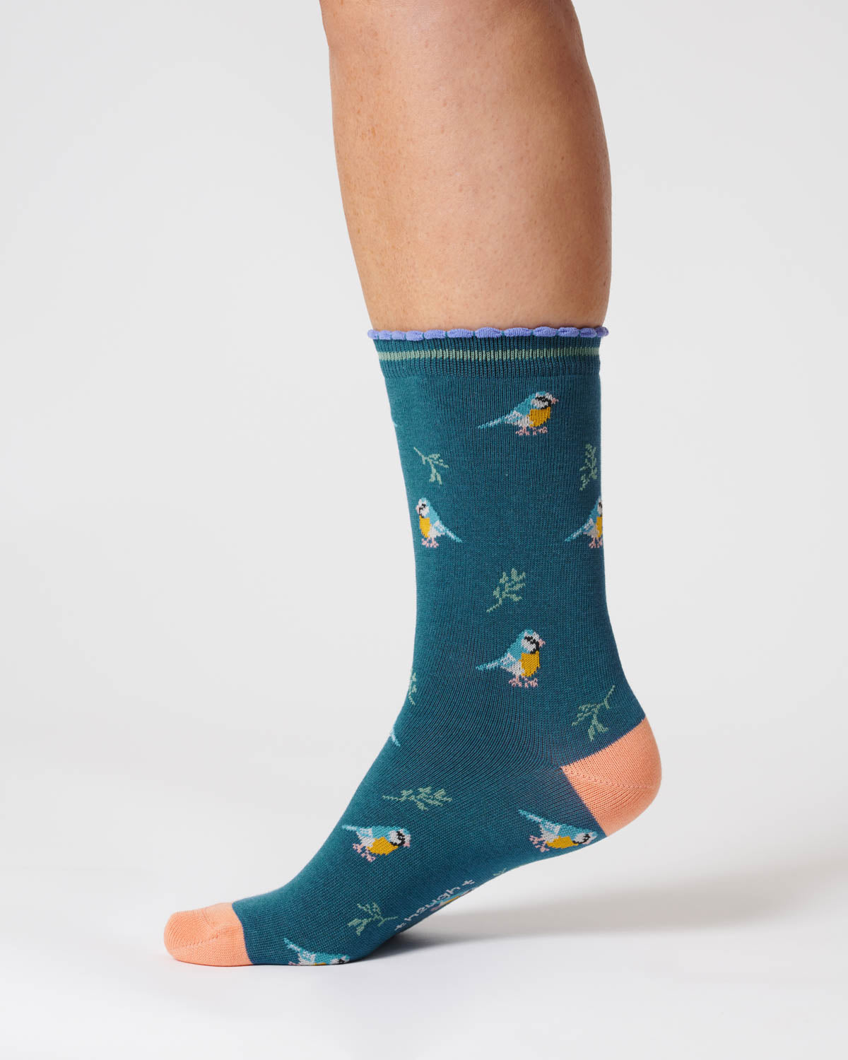 Thought Bird Organic Cotton Socks Lake Blue 4-7