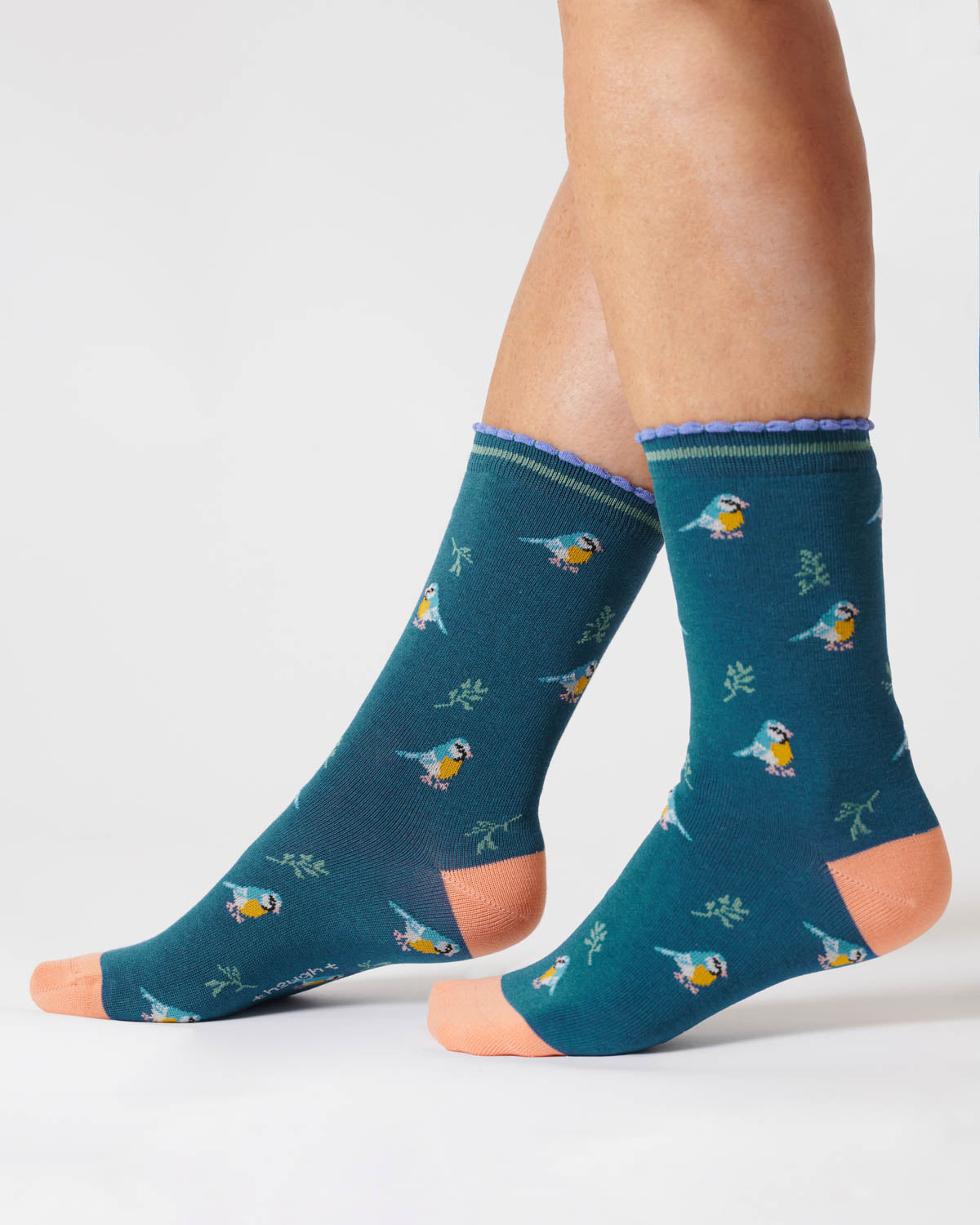 Thought Bird Organic Cotton Socks Lake Blue 4-7