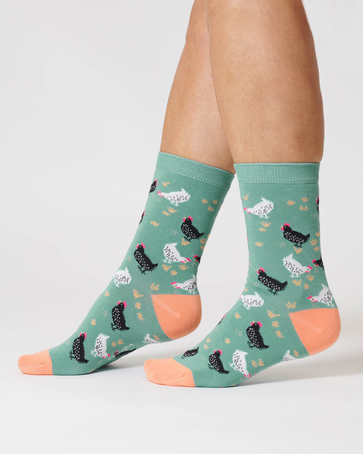 Thought Chicken Organic Cotton Socks Pine Green 4-7