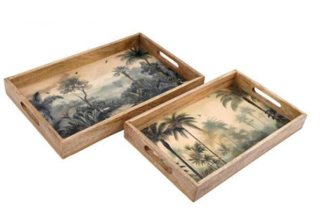 Sepia Pam Print Large Tray