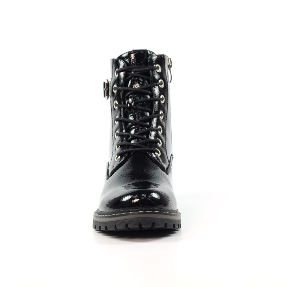 Lunar Parlour Black Patent Ankle Boot