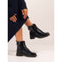 Lunar Parlour Navy Patent Ankle Boot