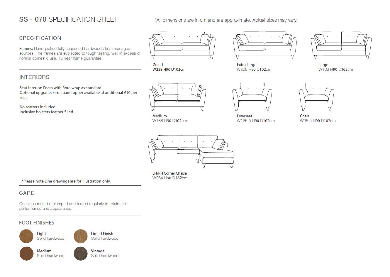 Paloma Sofa Chair In  A  And B Fabrics