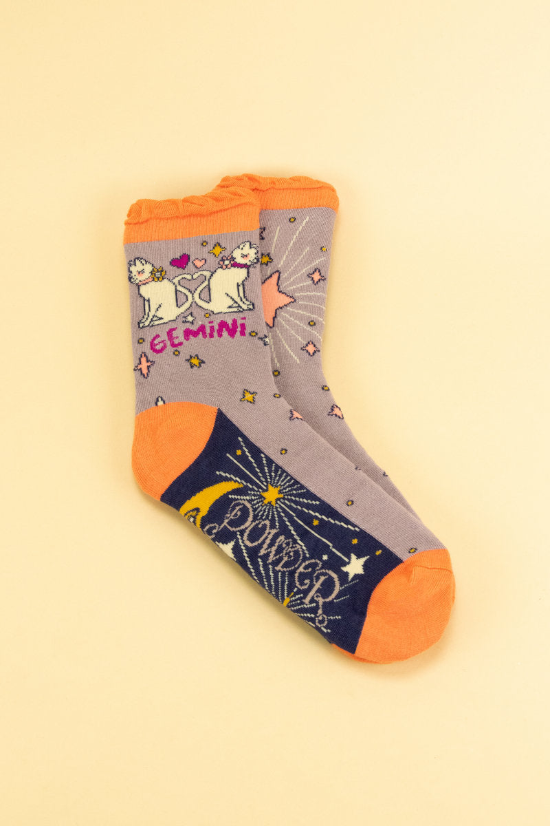 Powder Zodiac Ankle Socks Gemini