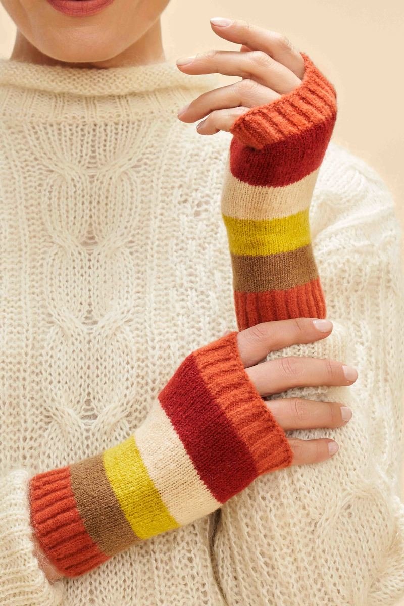 Powder Lilia Wrist Warmers - Sunset Mix