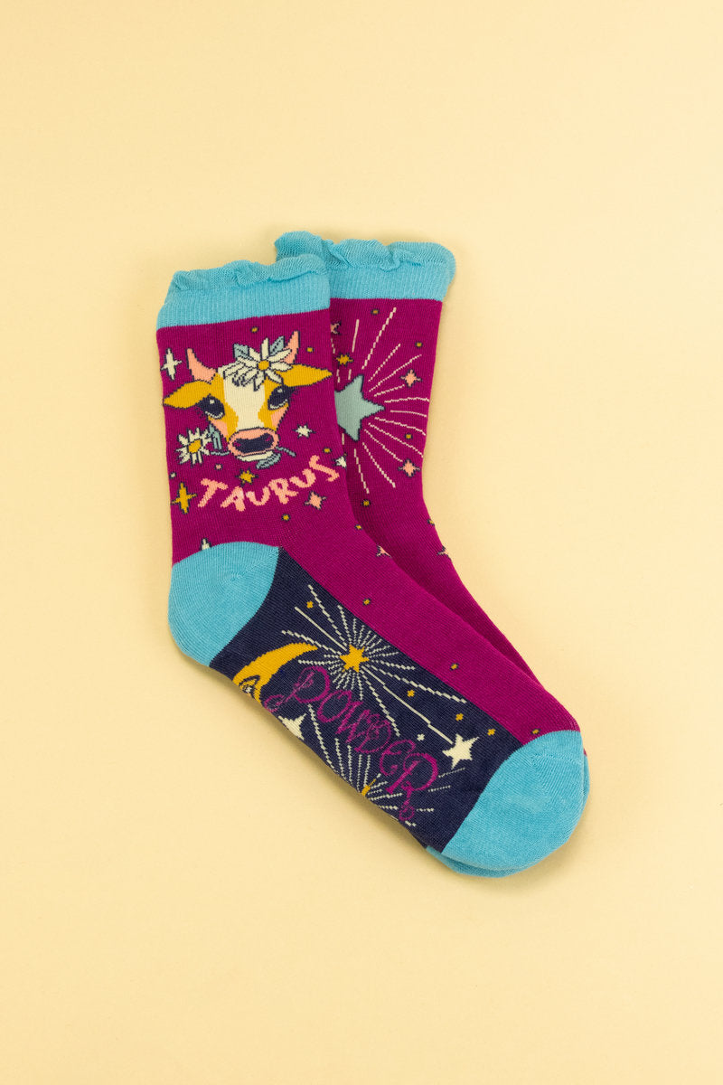 Powder Zodiac Ankle Socks Taurus