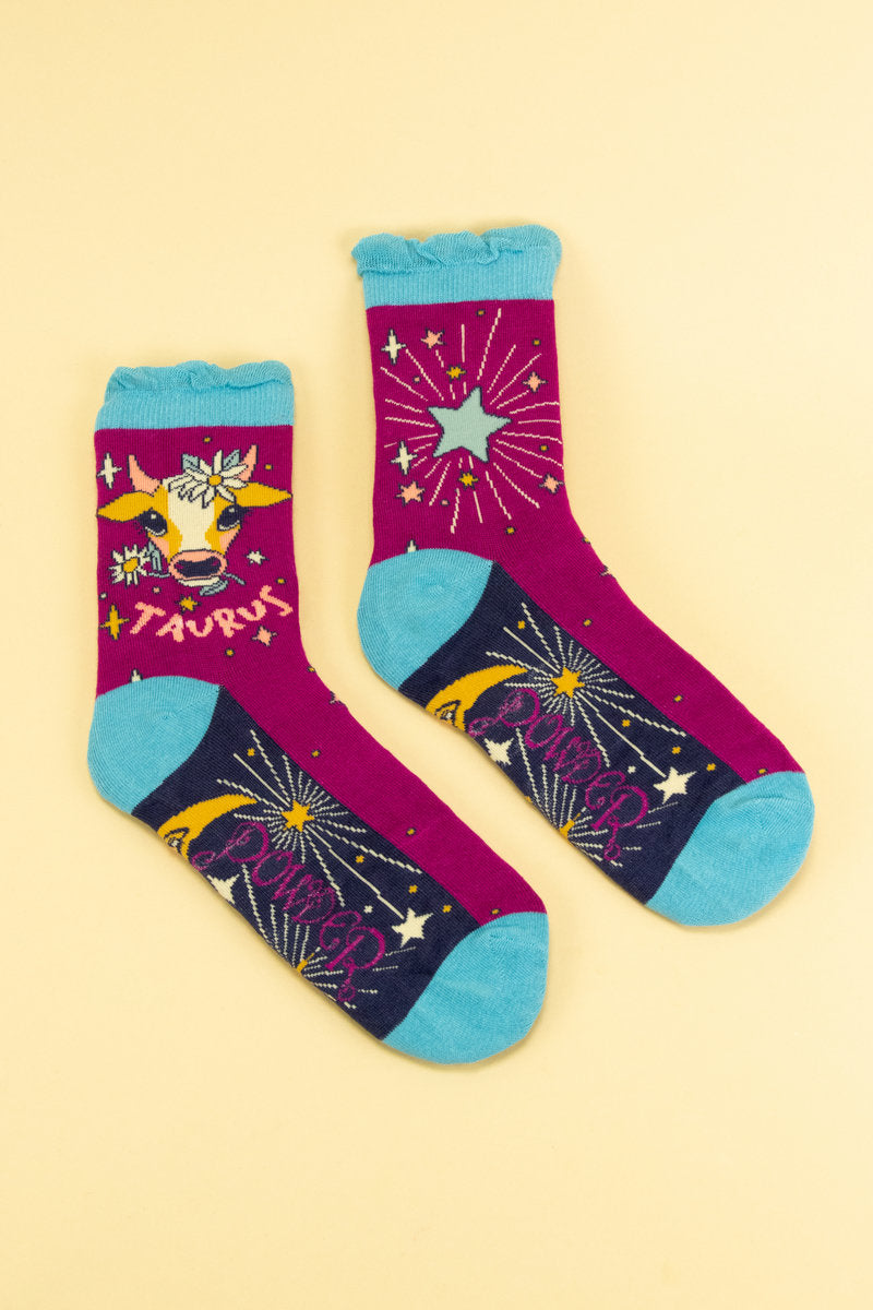 Powder Zodiac Ankle Socks Taurus