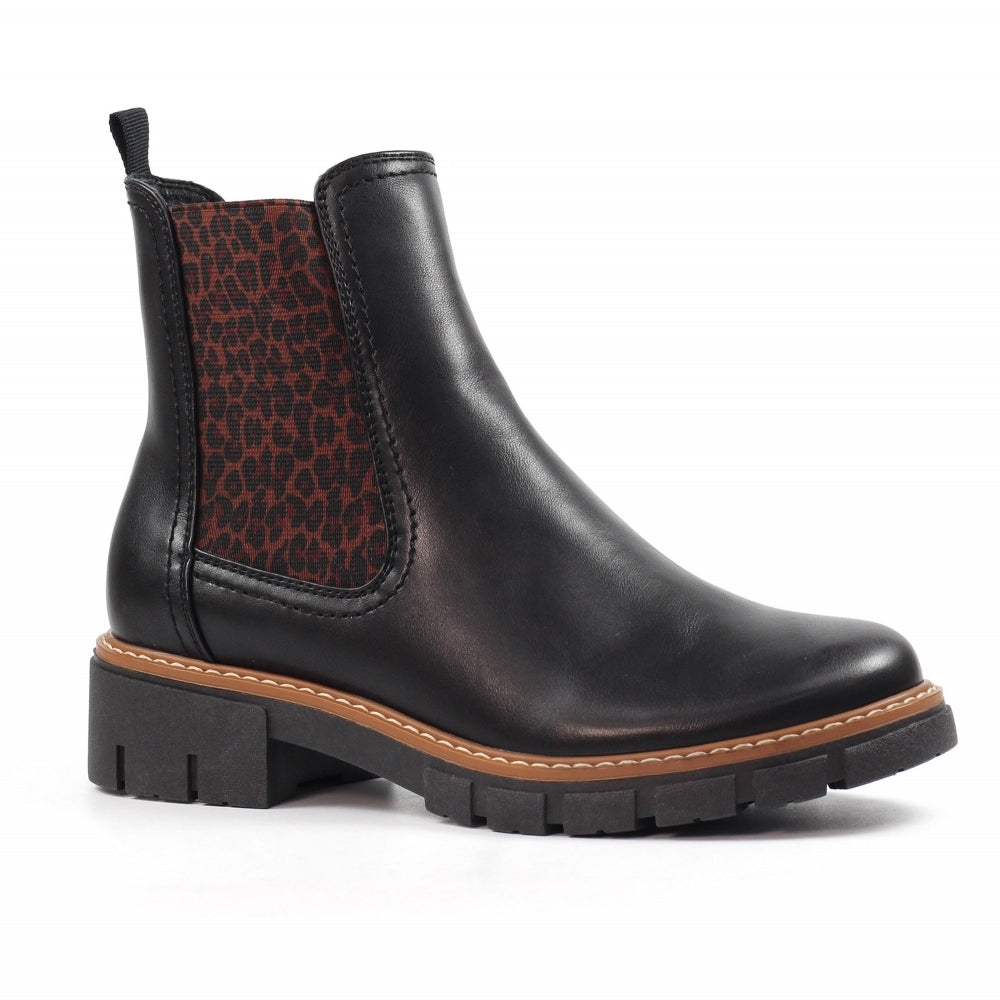 Lunar Ribble Black Ankle Boot