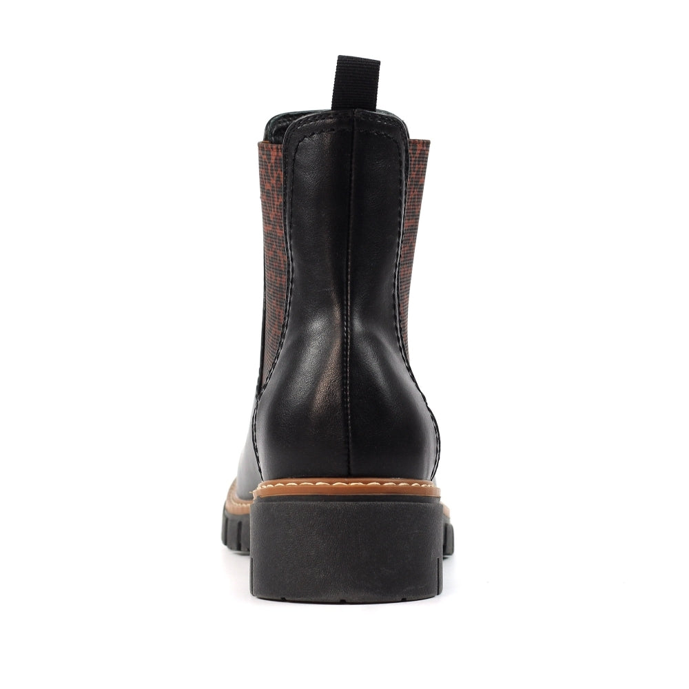 Lunar Ribble Black Ankle Boot