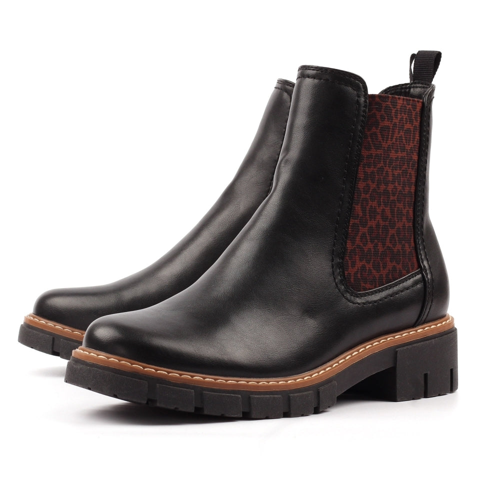 Lunar Ribble Black Ankle Boot