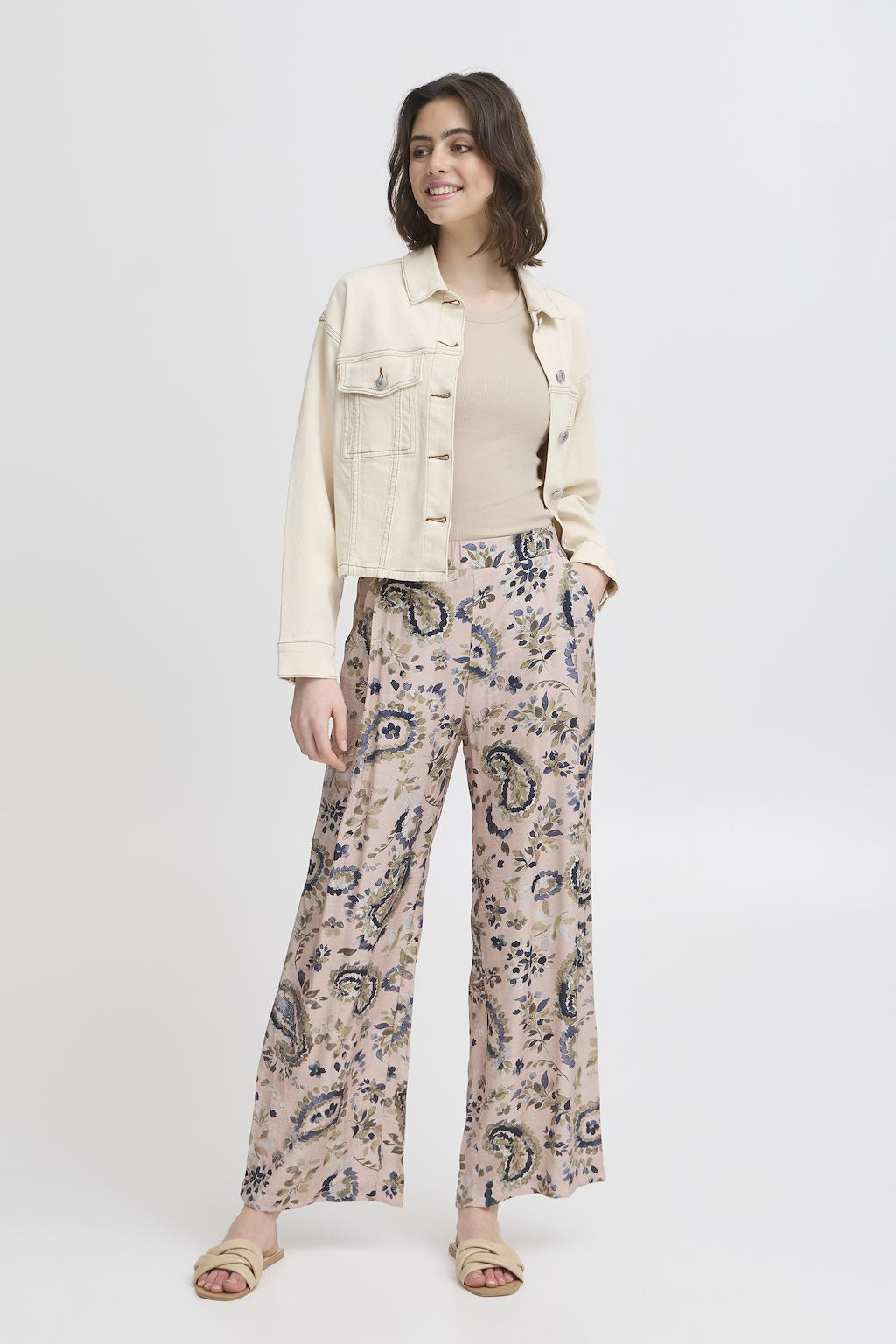 Fransa Ariana Trousers Rose Smoke Mix