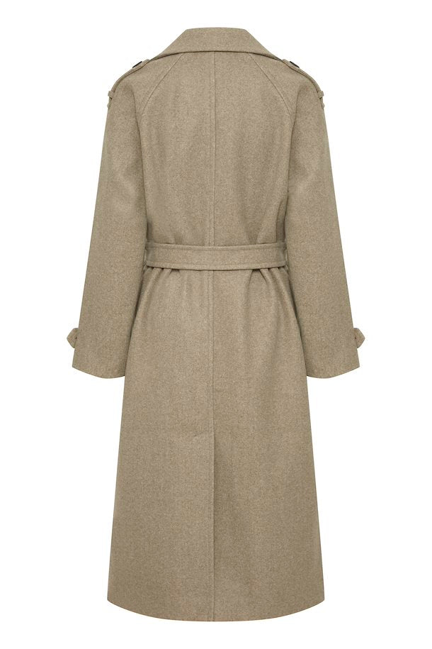 b.young Cilia Trench Coat Sepia Tint Melange