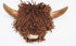 Highland Cows Head Brown Small