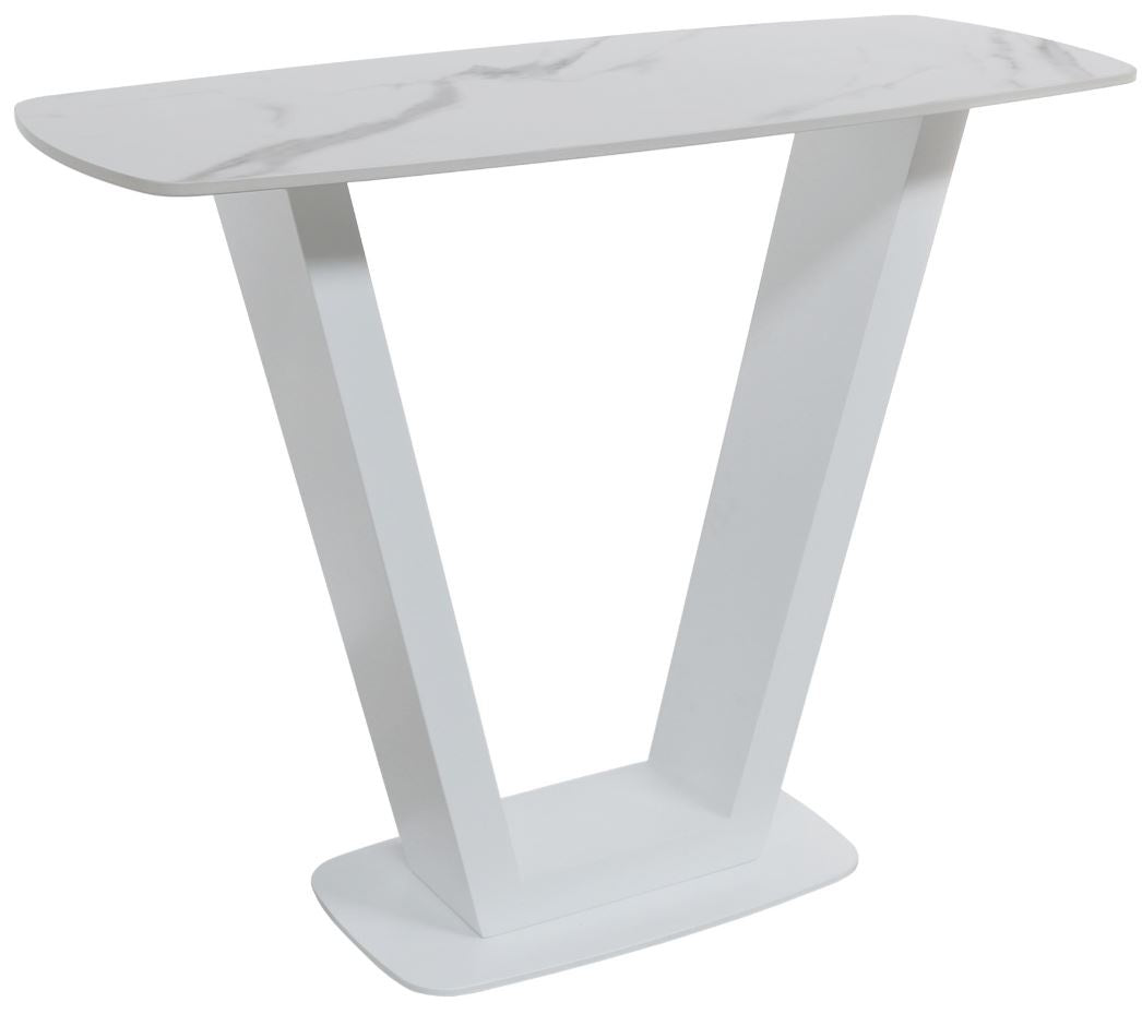 Sorrento Sintered Stone Console Table White