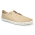 Lunar St Ives Beige Leather Plimsoll