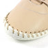 Lunar St Ives Beige Leather Plimsoll