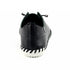 Lunar St Ives Black Leather Plimsoll