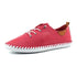 Lunar St Ives Raspberry Leather Plimsoll