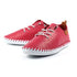 Lunar St Ives Raspberry Leather Plimsoll