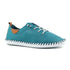 Lunar St Ives Teal Leather Plimsoll