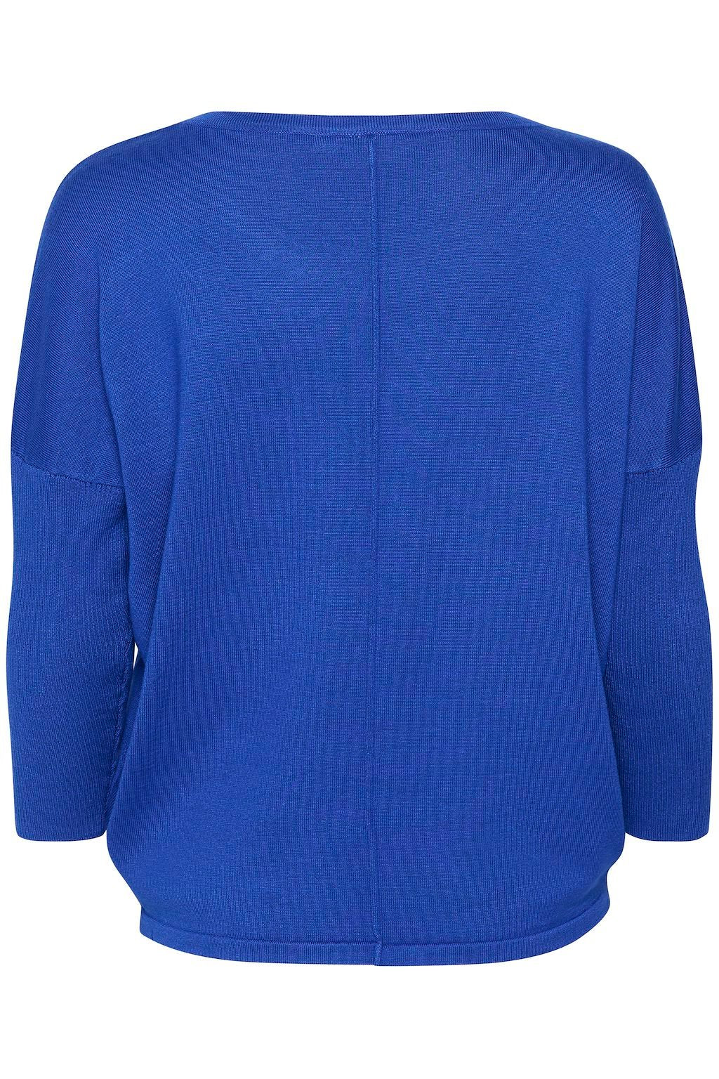 Saint Tropez Mila R-Neck Pullover Blue Surf Melange