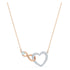 Swarovski Rhodium Rose Tone Heart Necklace