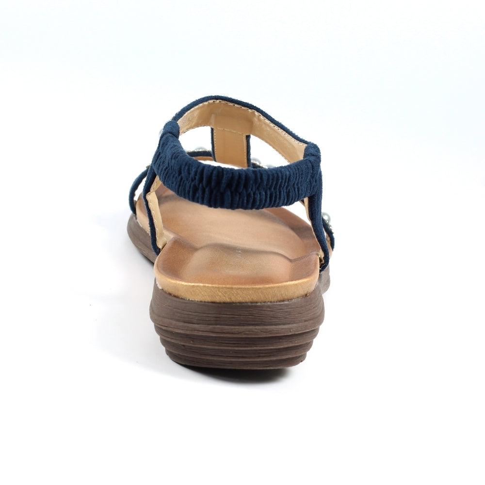 Lunar Tancy Blue Pearl Detail Sandal