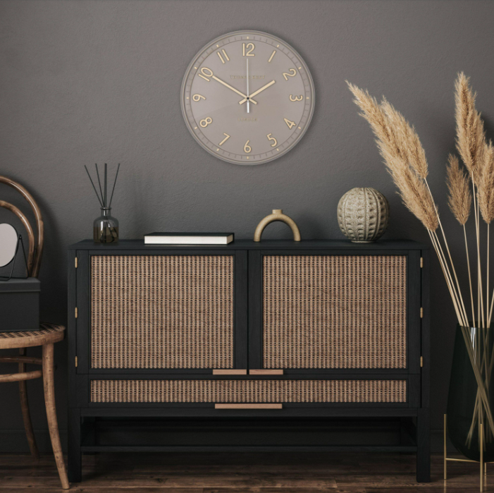 Thomas Kent 14 Inch Tresco Taupe Wall Clock