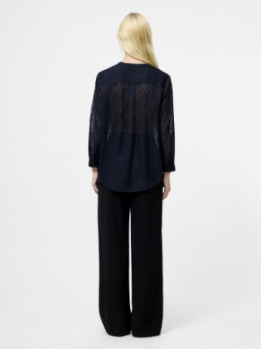 French Connection Dayton Fil De Coupe Shirt Navy