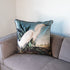 Snowy Heron  Large Cushion