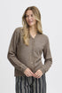 Fransa Ellis Cardigan Walnut Melange