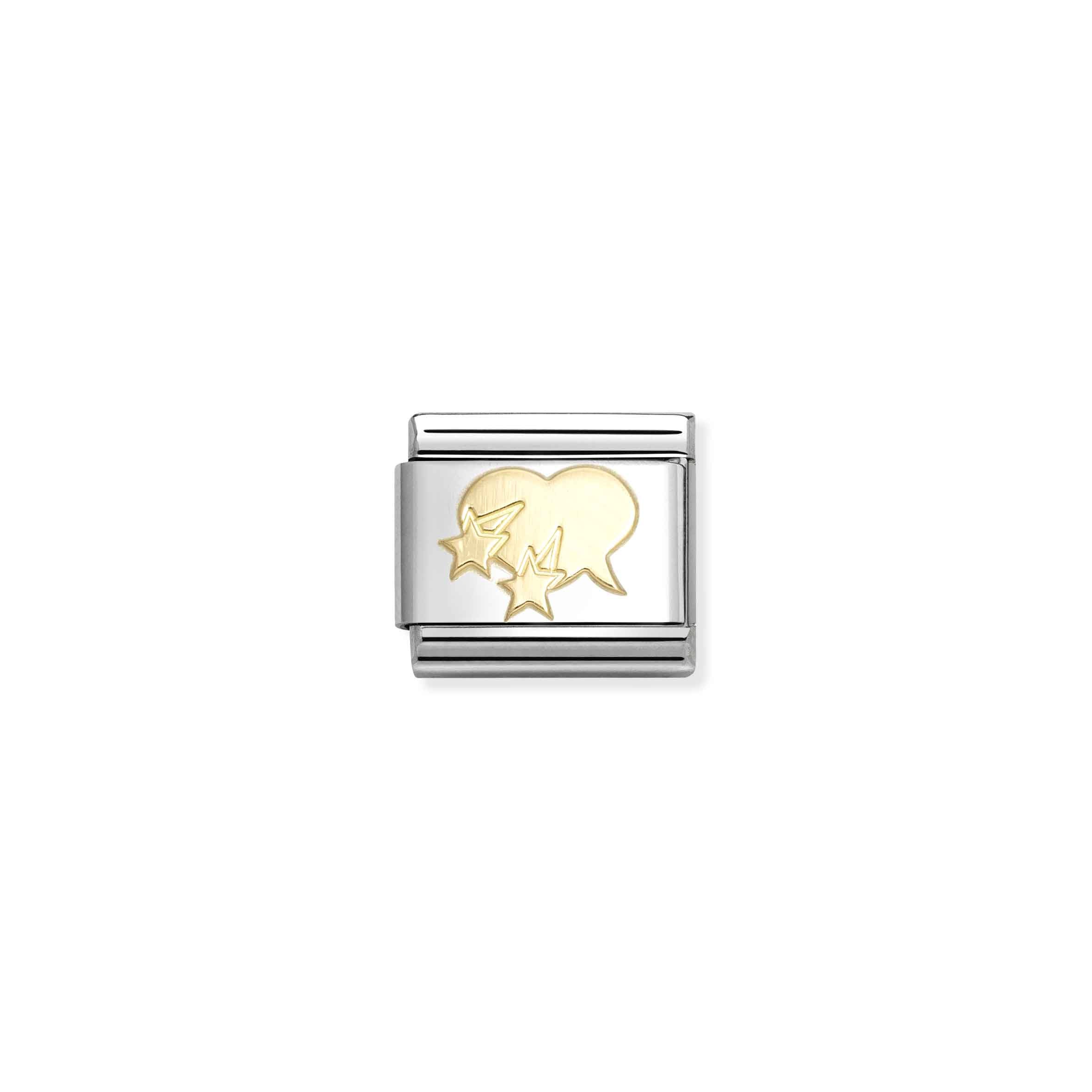 Nomination Yellow Gold Comic Heart Charm
