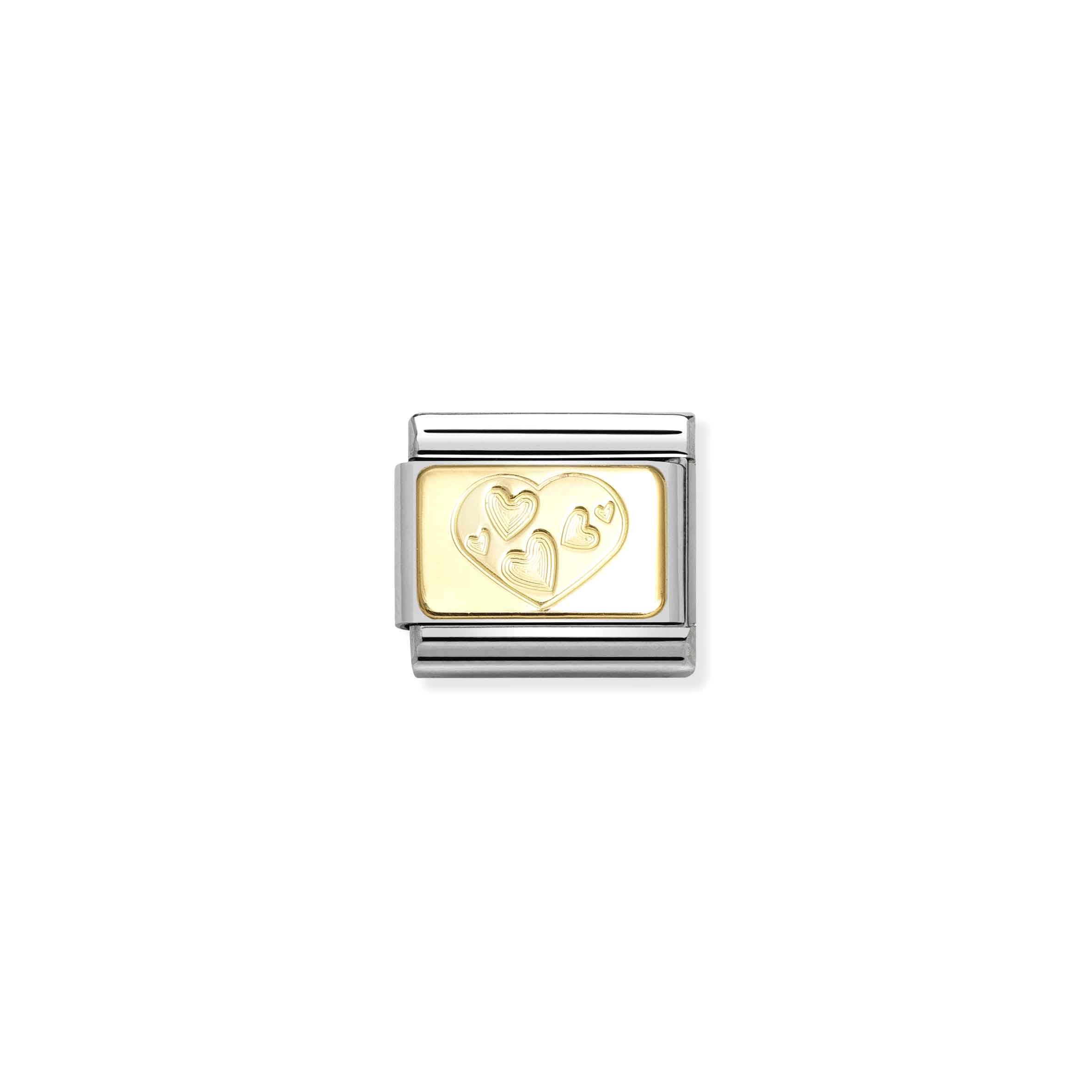 Nomination Yellow Gold Multi Hearted Charm
