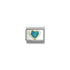 Nomination Yellow Gold Turquoise Glitter Heart Charm