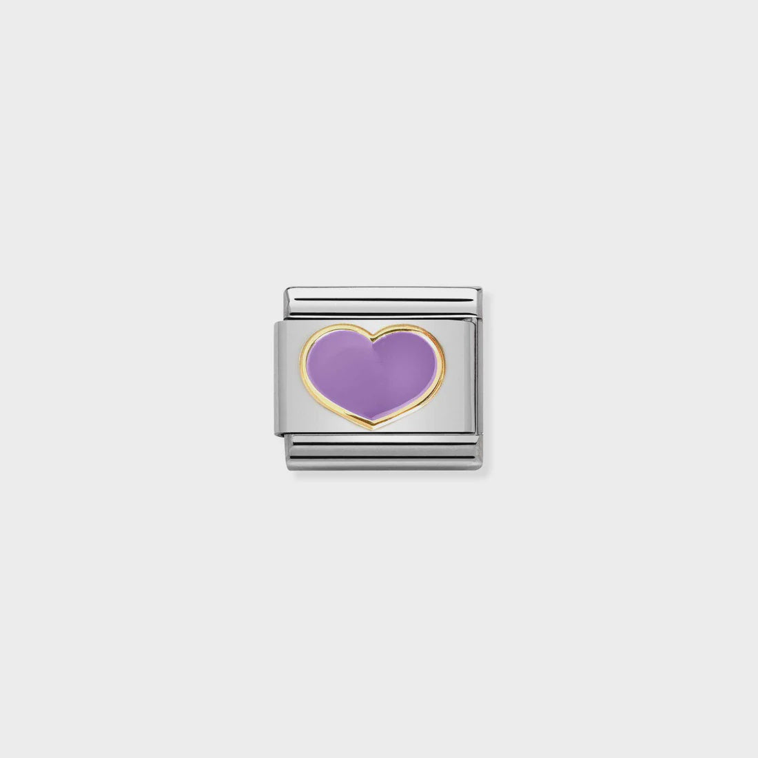 Nomination Yellow Gold Lilac Enamel Heart Charm