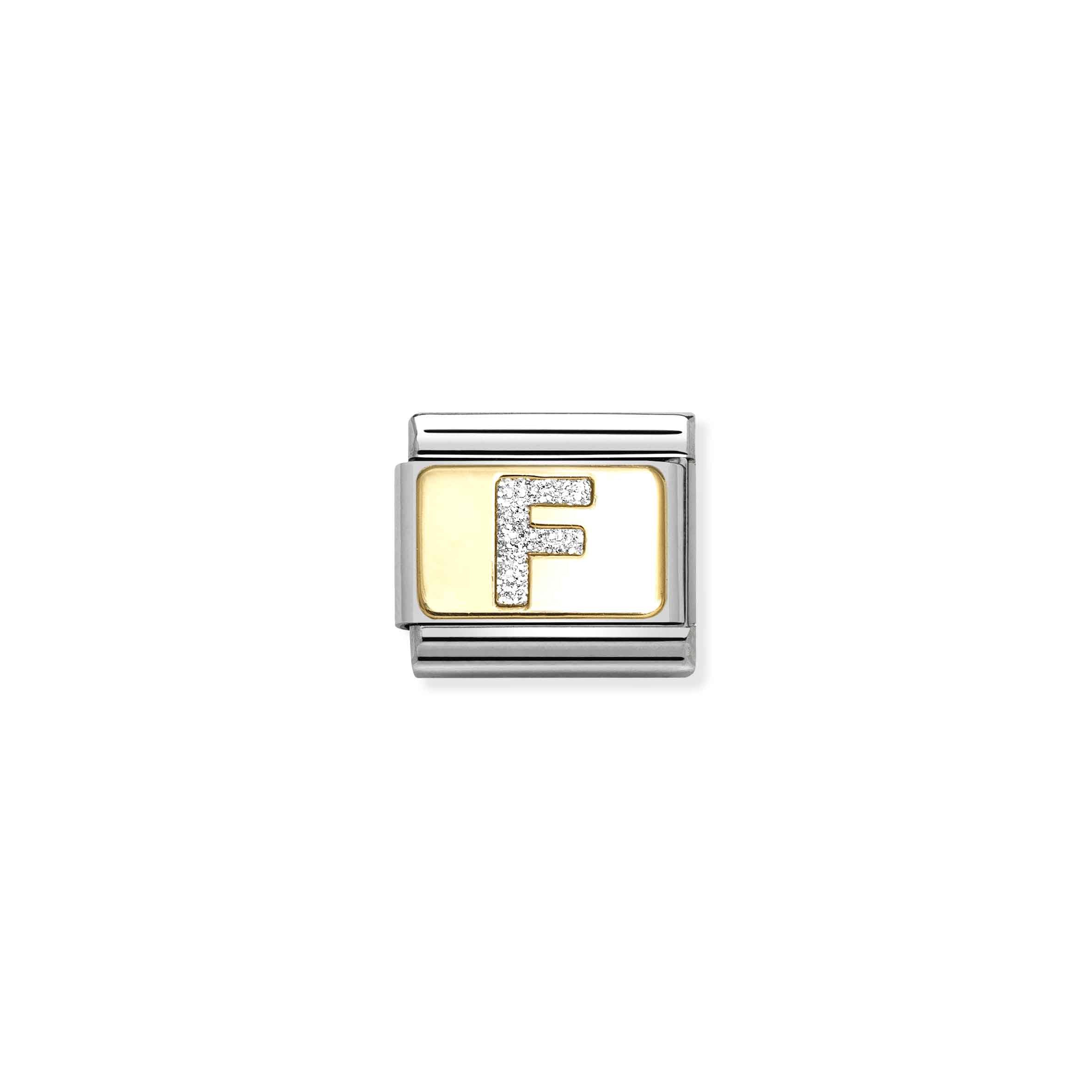 Nomination Yellow Gold Glitter F Charm