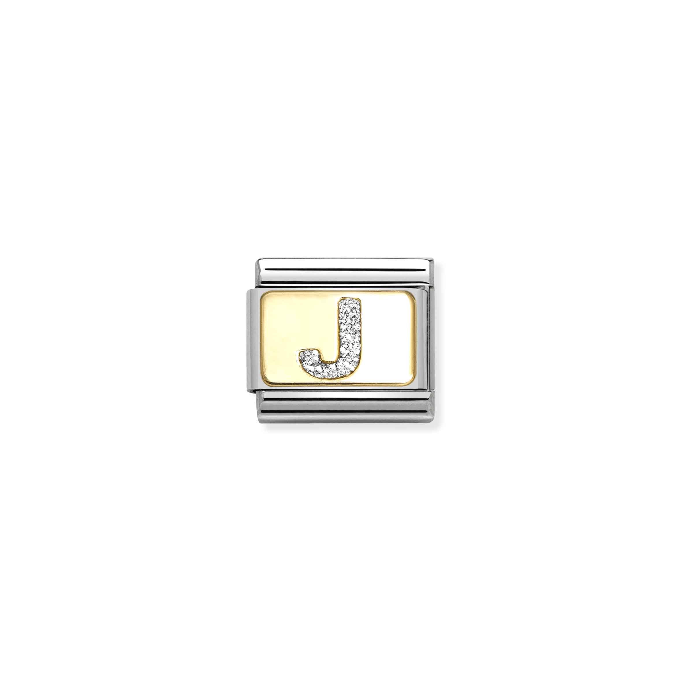 Nomination Yellow Gold Glitter J Charm