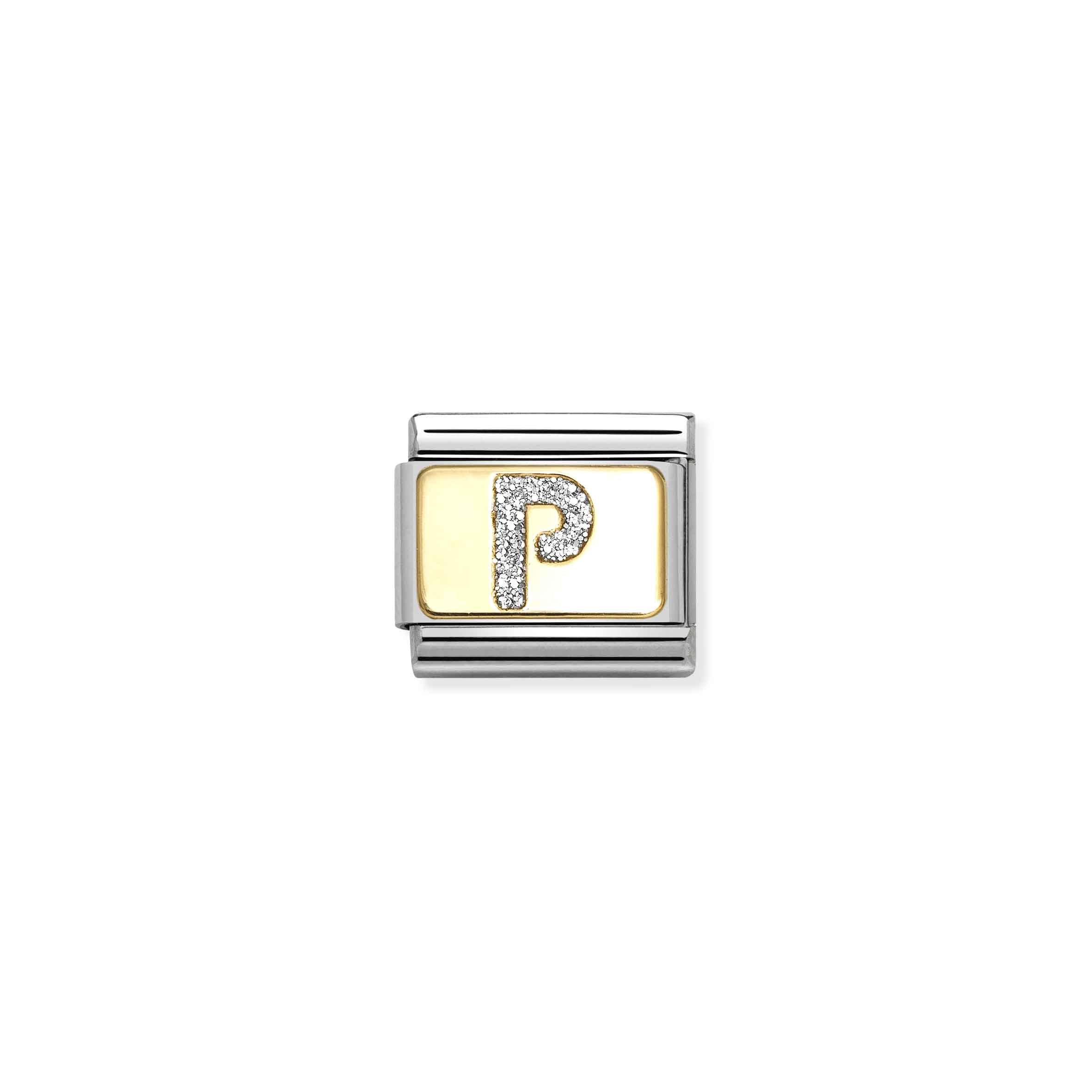 Nomination Yellow Gold Glitter P Charm