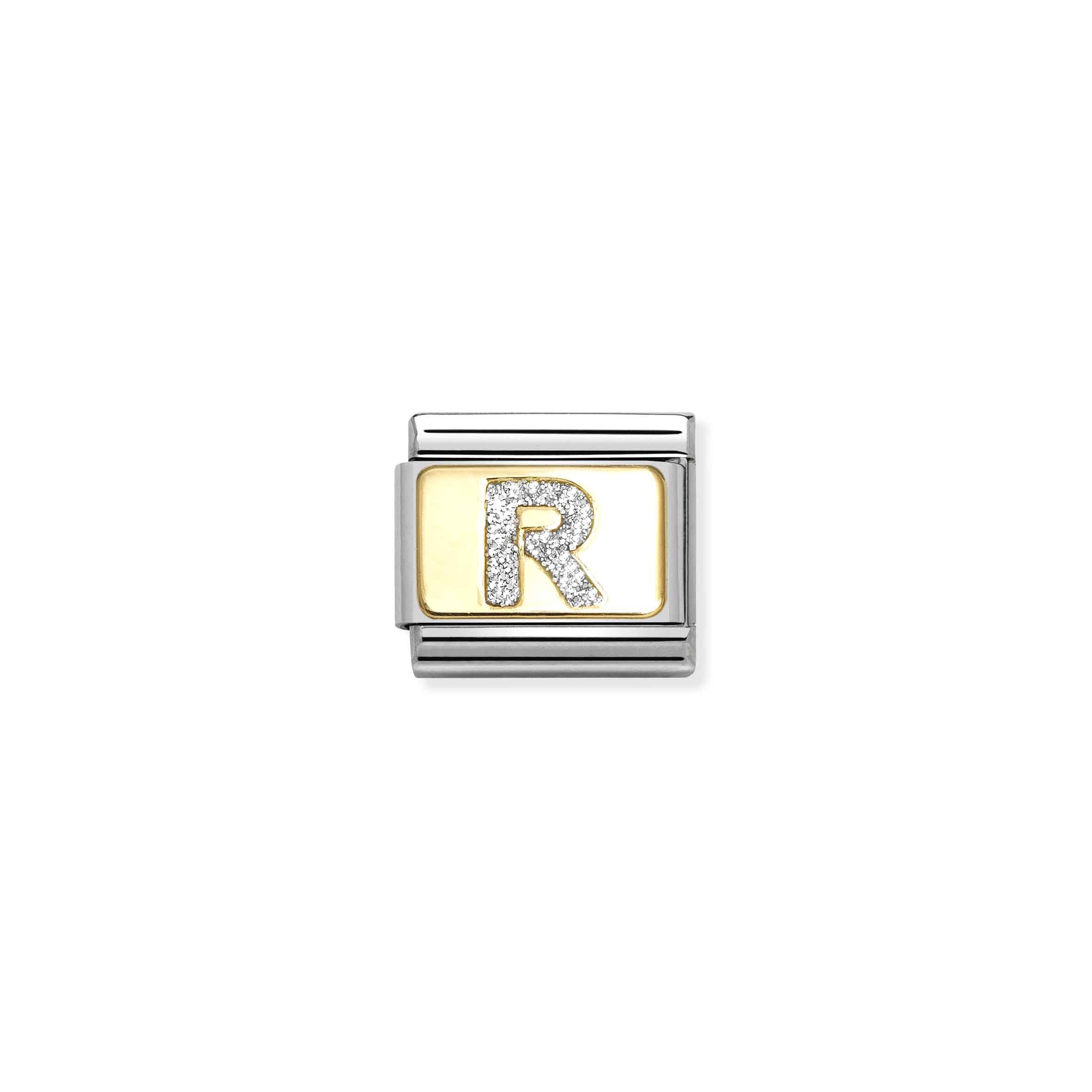 Nomination Yellow Gold Glitter R Charm