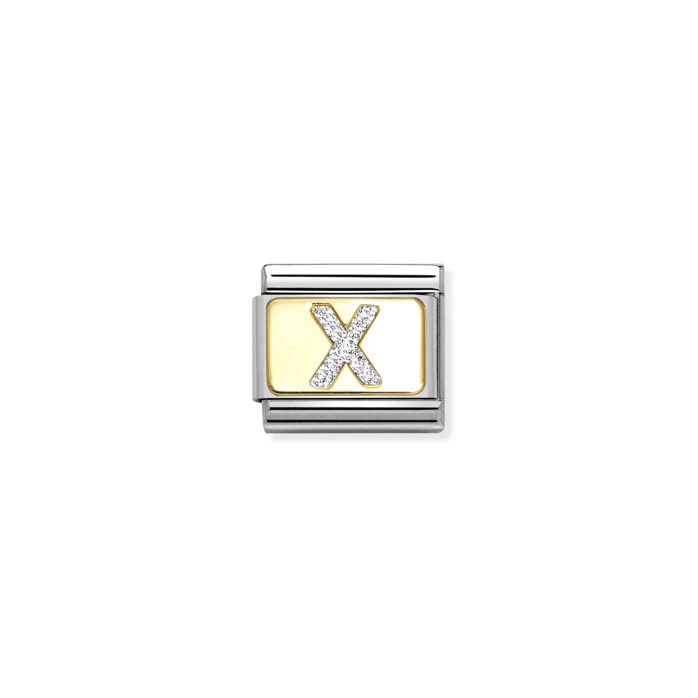 Nomination Yellow Gold Glitter X Charm