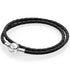 Pandora Double Black Leather Charm Bracelet