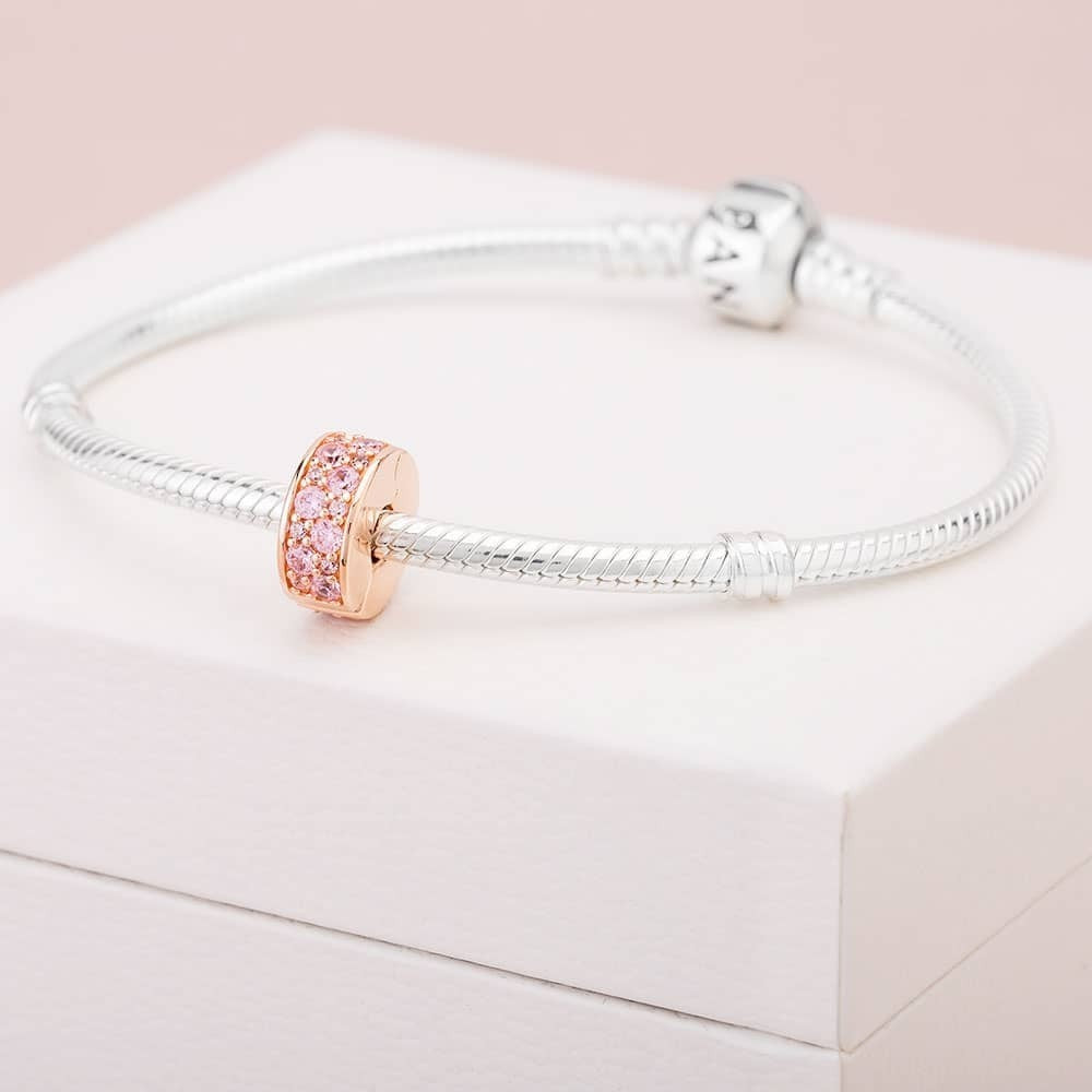 Pandora Rose Pink Shining Elegance Silicone Clip