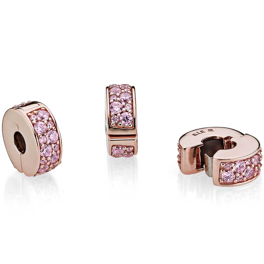 Pandora Rose Pink Shining Elegance Silicone Clip