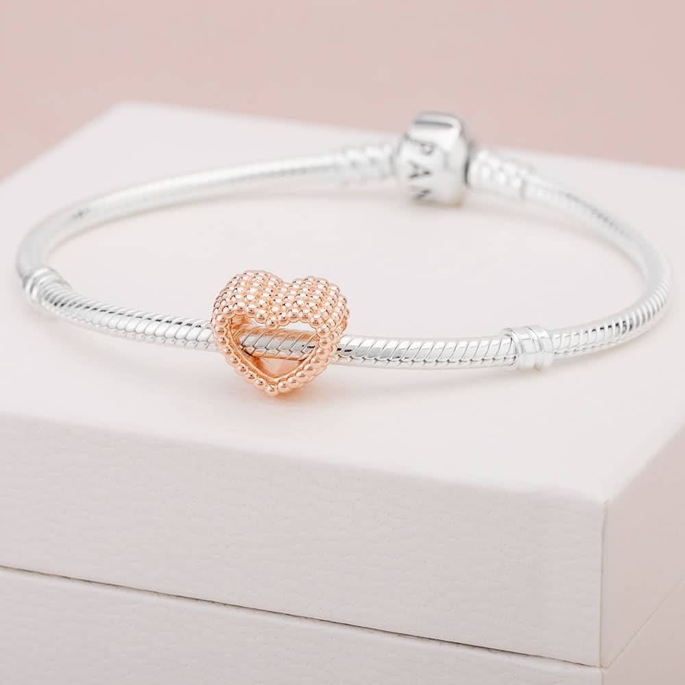 Pandora Rose Beaded Heart Charm